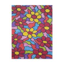 Patrón de flor arco iris retro