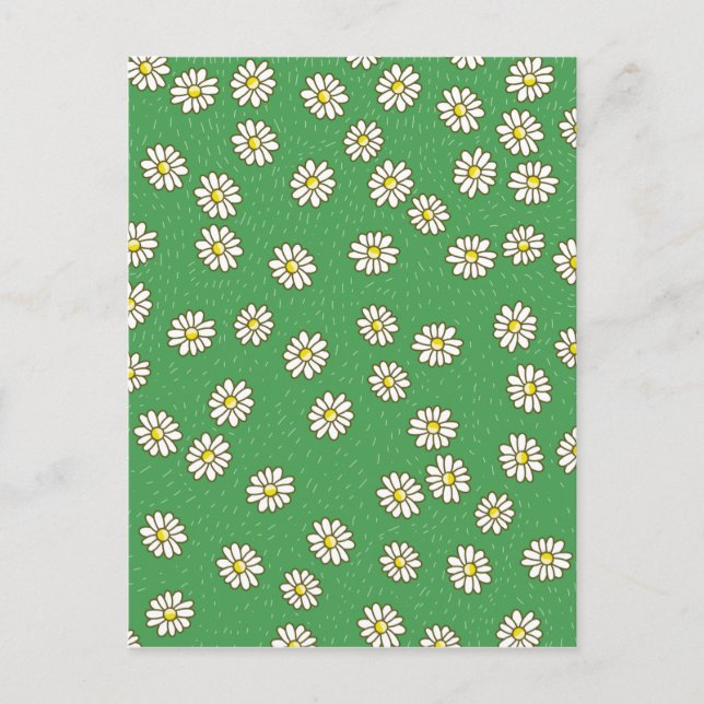 Postal patrón de flor de margarita (Anverso)