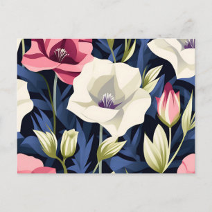 Postal Patrón de flor geométrico moderno