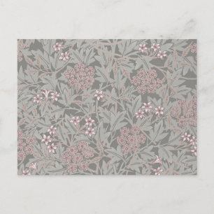 Postal Patrón de flores de William Morris Jasmine