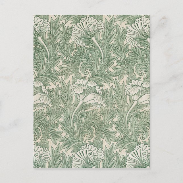 Postal Patrón de flores, William Morris (Anverso)