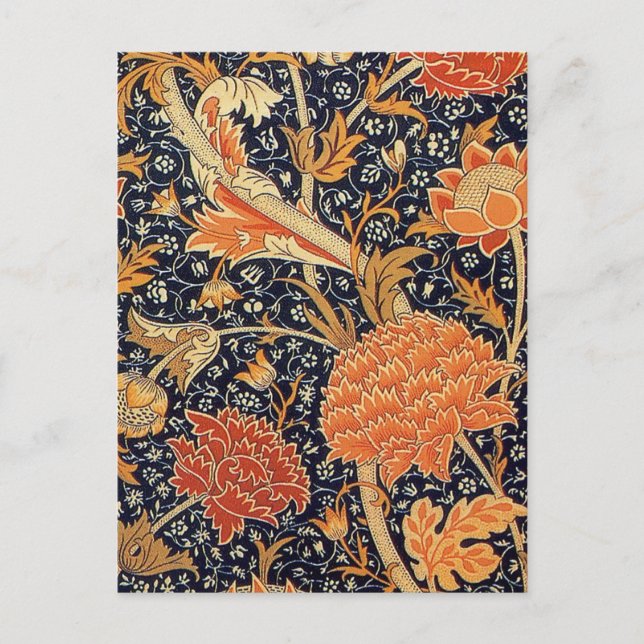 Postal Patrón de fondo de escritorio de William Morris Cr (Anverso)