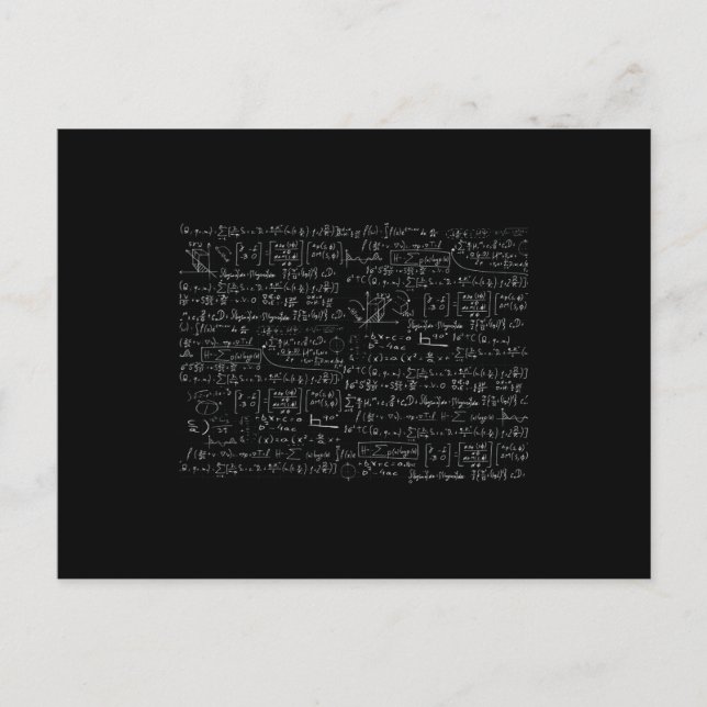 Postal Patrón de fórmulas matemáticas (Anverso)