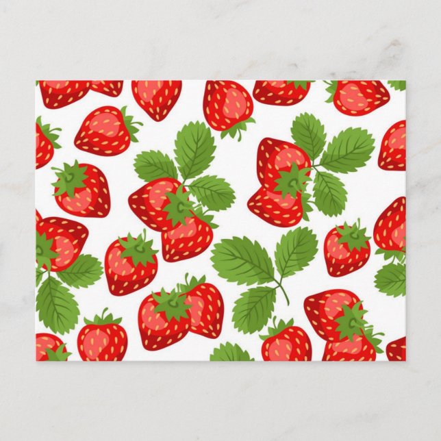 Postal Patrón de fresa (Anverso)