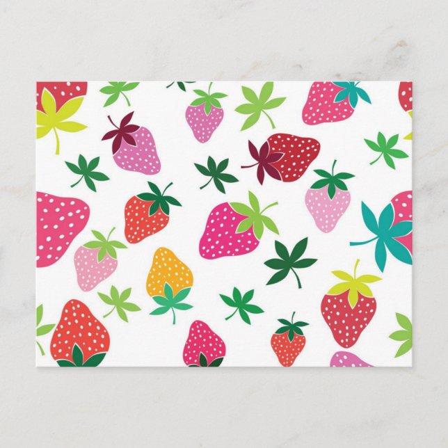 Postal Patrón de fresa (Anverso)