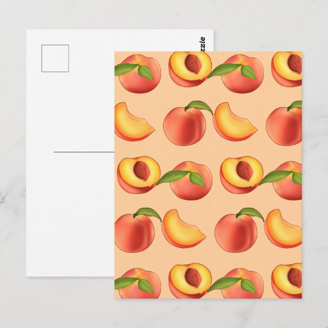 Postal Patrón de fruta de color (Anverso / Reverso)