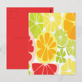 Postal Patrón de Frutas Cítricas