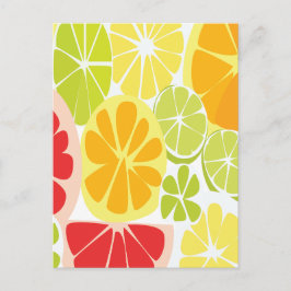 Postal Patrón de Frutas Cítricas