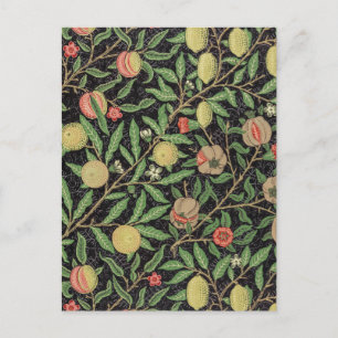 Postal Patrón de frutas de William Morris (1862)