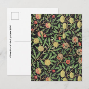 Postal Patrón de frutas de William Morris (1862) 