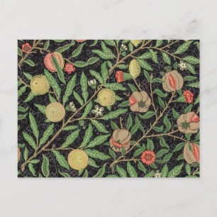 Postal patrón de Frutas de William Morris (1862) 