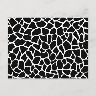 Postal Patrón de Girafa de impresión en animales blancos 