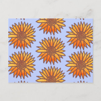 Postal Patrón de girasol de madera