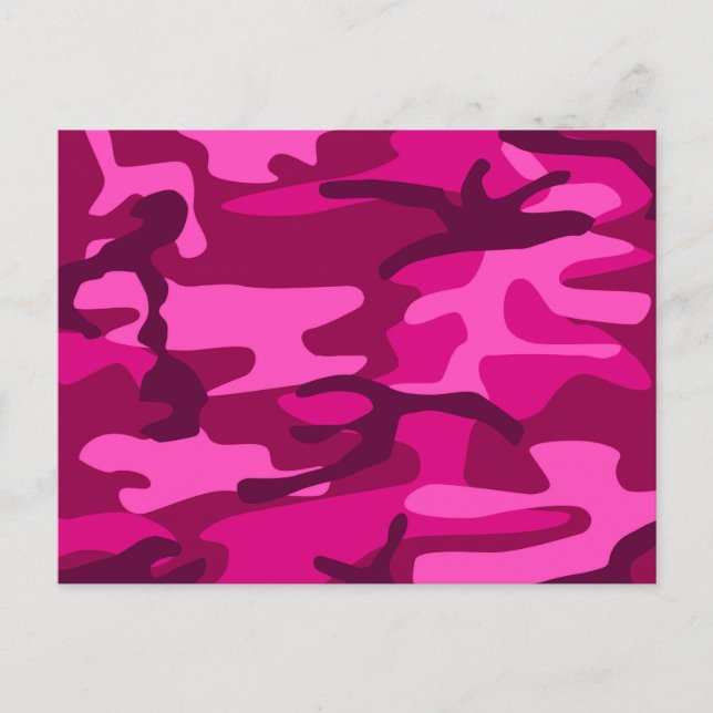 Postal Patrón de Giro del Camuflaje de Fuchsia Camo (Anverso)