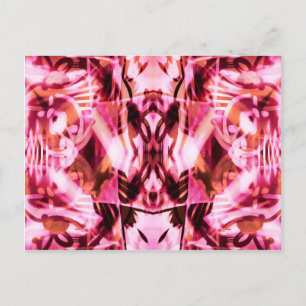 Postal Patrón de grafiti rosa