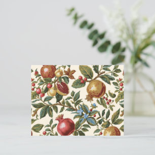 Postal Patrón de granada de William Morris Fruit