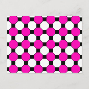 Postal Patrón de hexageres de las plazas blancas blancas