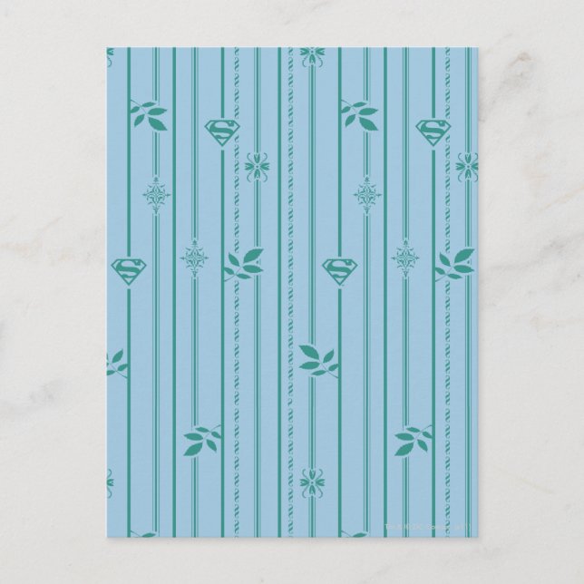 Postal Patrón de hoja superchica azul (Anverso)