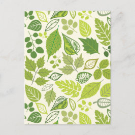 Postal Patrón de hoja verde