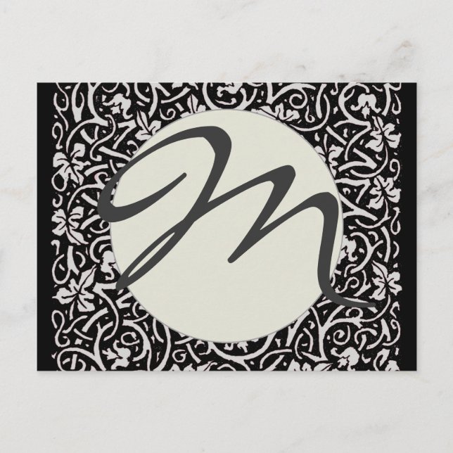 Postal Patrón de hojas de vino de William Morris Grapevin (Anverso)