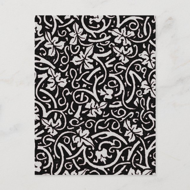 Postal Patrón de hojas de vino de William Morris Grapevin (Anverso)