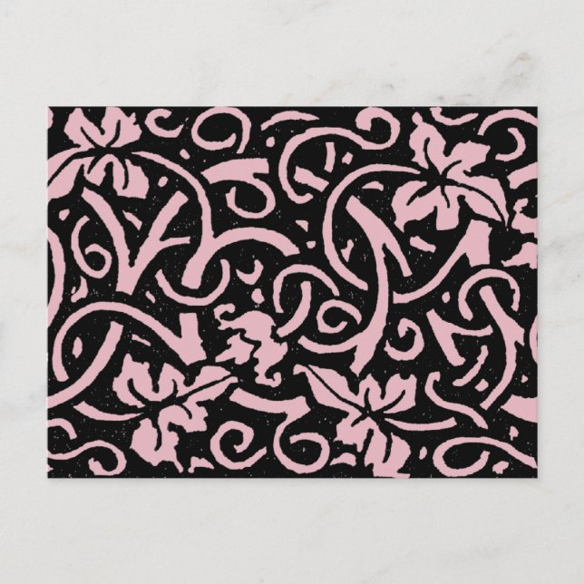 Postal Patrón de hojas de vino de William Morris Grapevin (Anverso)