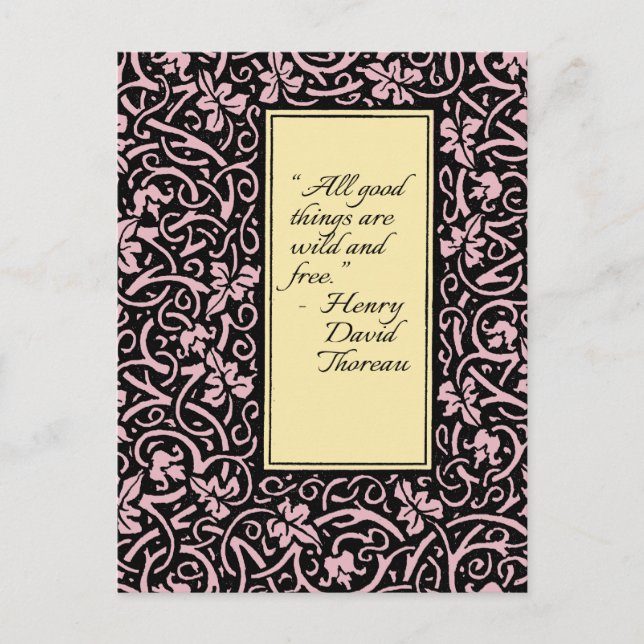 Postal Patrón de hojas de vino de William Morris Grapevin (Anverso)