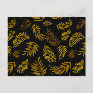 Postal Patrón de hojas tropicales 14