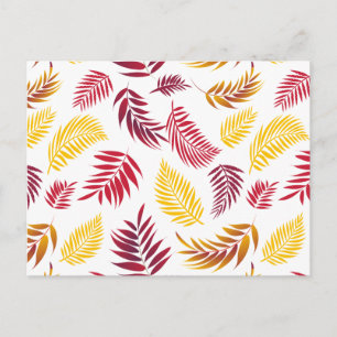 Postal Patrón de Hojas Tropicales 20