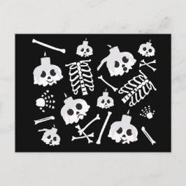 Postal Patrón de huesos de cráneo de esqueleto de Hallowe