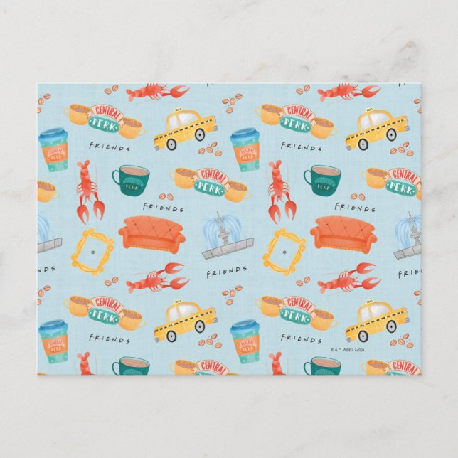 Postal Patrón de iconos de los AMIGOS clásicos™ (Anverso)