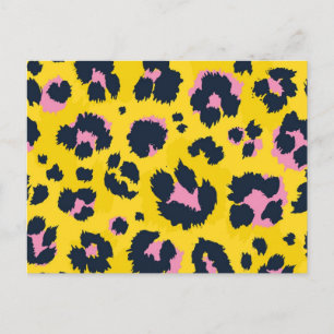 Postal Patrón de impresión animal