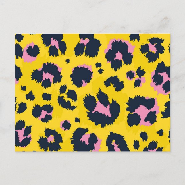 Postal Patrón de impresión animal (Anverso)