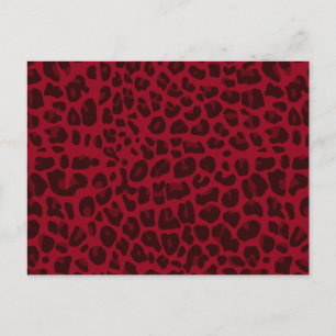 Postal Patrón de impresión de leopardo de Borgoña