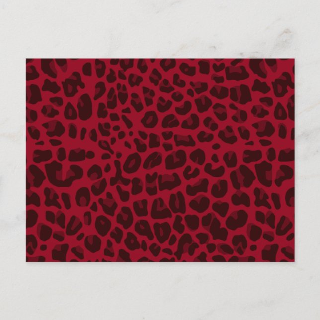 Postal Patrón de impresión de leopardo de Borgoña (Anverso)