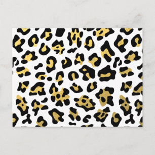 Postal Patrón de impresión de leopardo negro en Relieve m