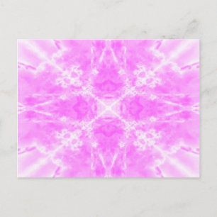 Postal Patrón de kaleidoscopio de estrella rosa