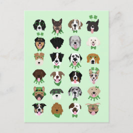 Postal Patrón de la cara del perro de St Patricks