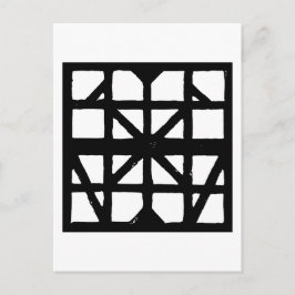 Postal Patrón de la casa de media madera en alemán blanco