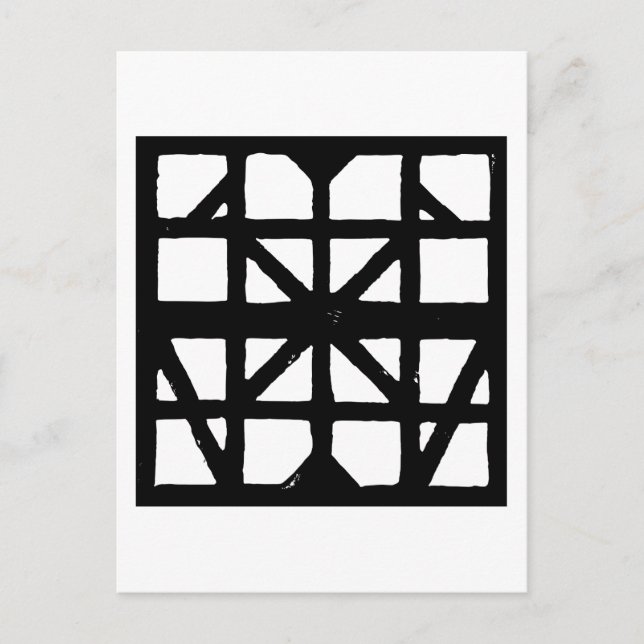 Postal Patrón de la casa de media madera en alemán blanco (Anverso)