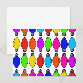 Postal Patrón de lámparas de navidad