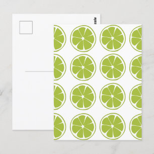 Postal Patrón de Lima Verde Fruta de Lima
