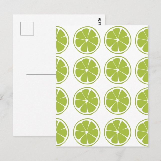 Postal Patrón de Lima Verde Fruta de Lima (Anverso / Reverso)
