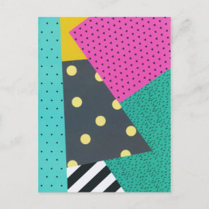 Postal Patrón de líneas geométricas modernas y elegantes