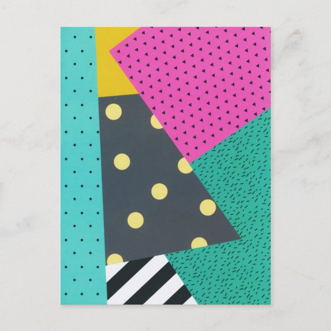 Postal Patrón de líneas geométricas modernas y elegantes (Anverso)