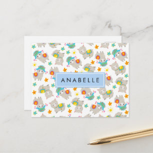 Postal Patrón De Llamas, Alpacas, Flores, Tu Nombre