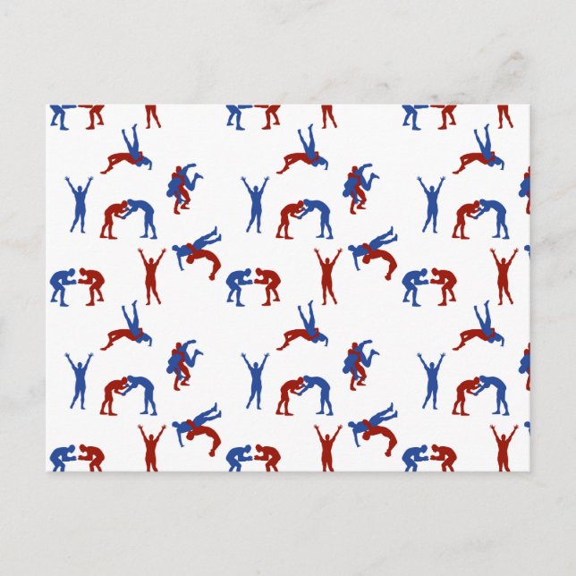 Postal Patrón de lucha grecorromana de estilo libre (Anverso)