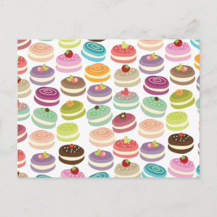 Postal Patrón de macarons de corte