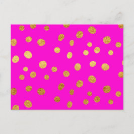 Postal Patrón de magenta rosado caliente de Relieve metal