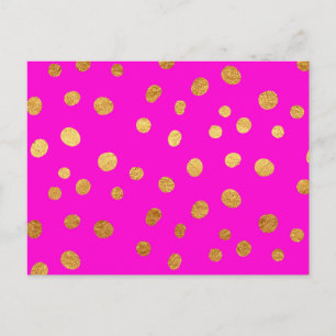 Postal Patrón de magenta rosado caliente de Relieve metal